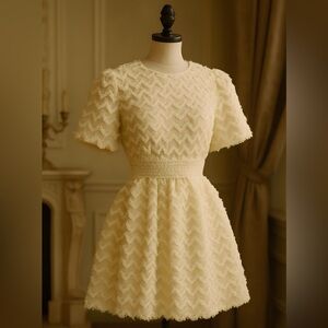Elegant Cream Dress- Missing label